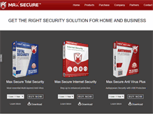 Tablet Screenshot of maxsecureantivirus.com